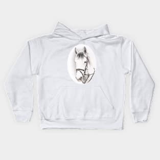 Horse Portrait Kids Hoodie